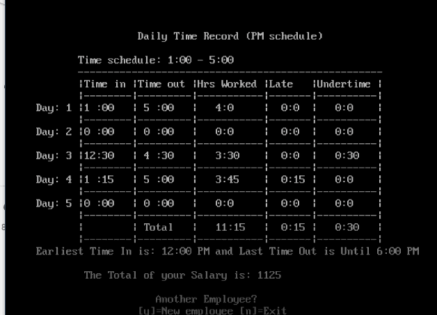 Daily Time Record